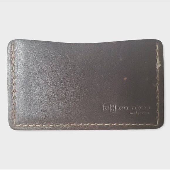 Rustic Dark Brown Single Track Leather Wallet - Picture 1 of 3
